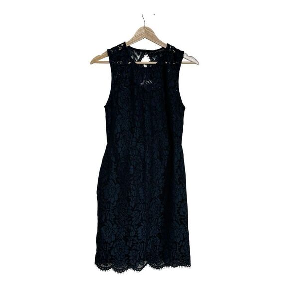 Banana Republic Navy Lace Shift Dress size 4 Christmas Party - Picture 1 of 7